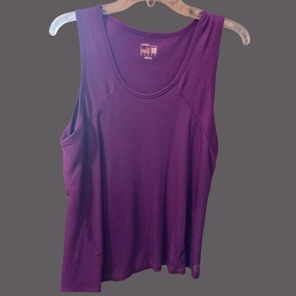 Puma Womens Purple Ribbed  Fitted DryCell Tank Top Purple Small - Picture 9 of 11